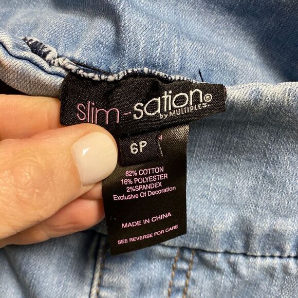 Slim-Sation by Multiples Denim Capri Jeans Size 6P - Picture 4 of 5
